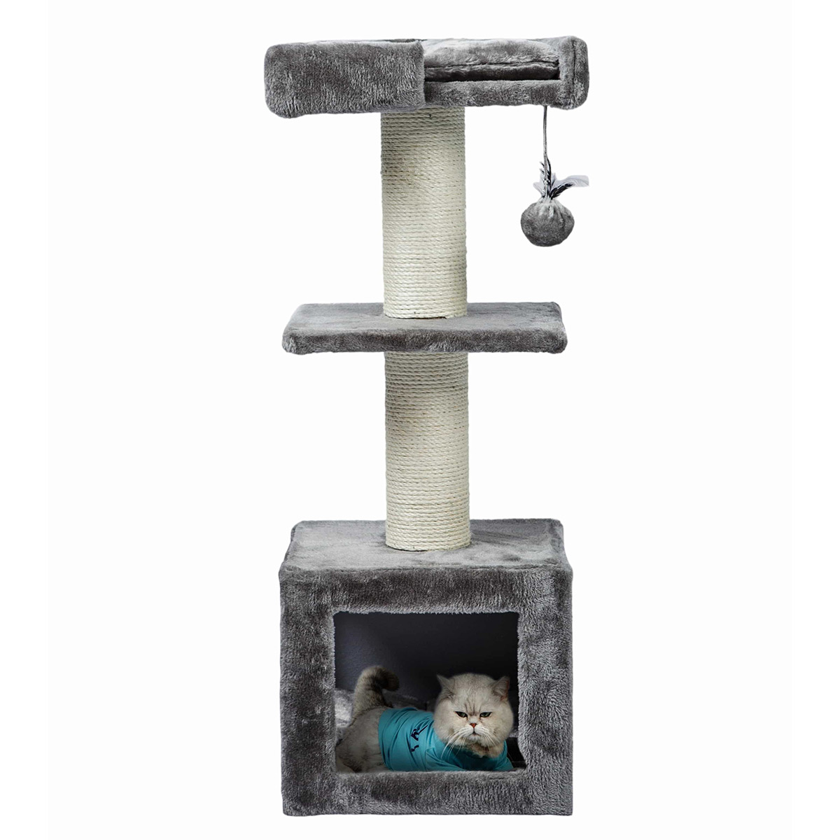 Cat Tree House with Sisal Scratching Post